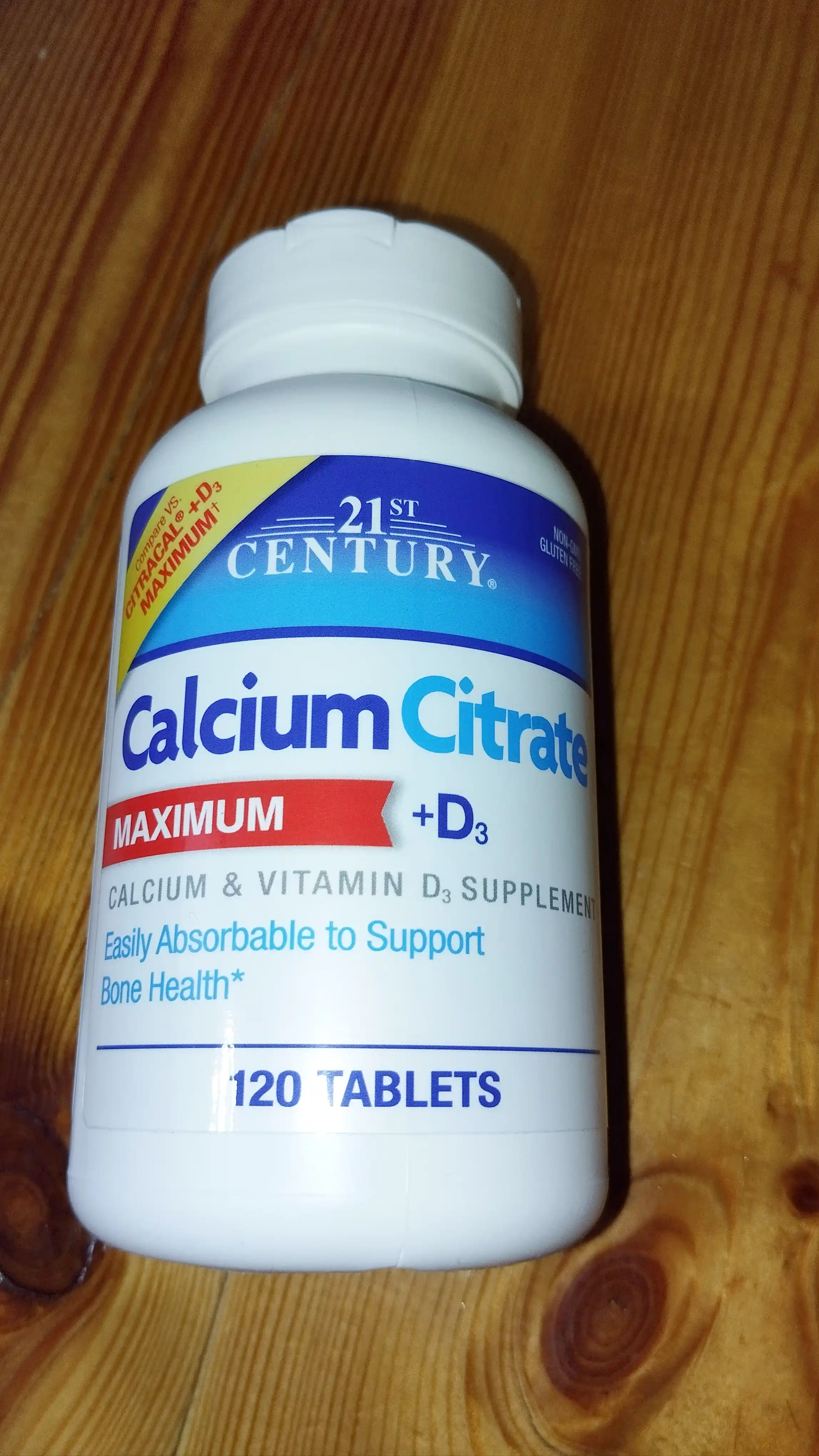Kalsiy Sitrat, Vitamin D3, 21st Century Calcium Citrate + D3 Maximum, 75 tabletka, Halol