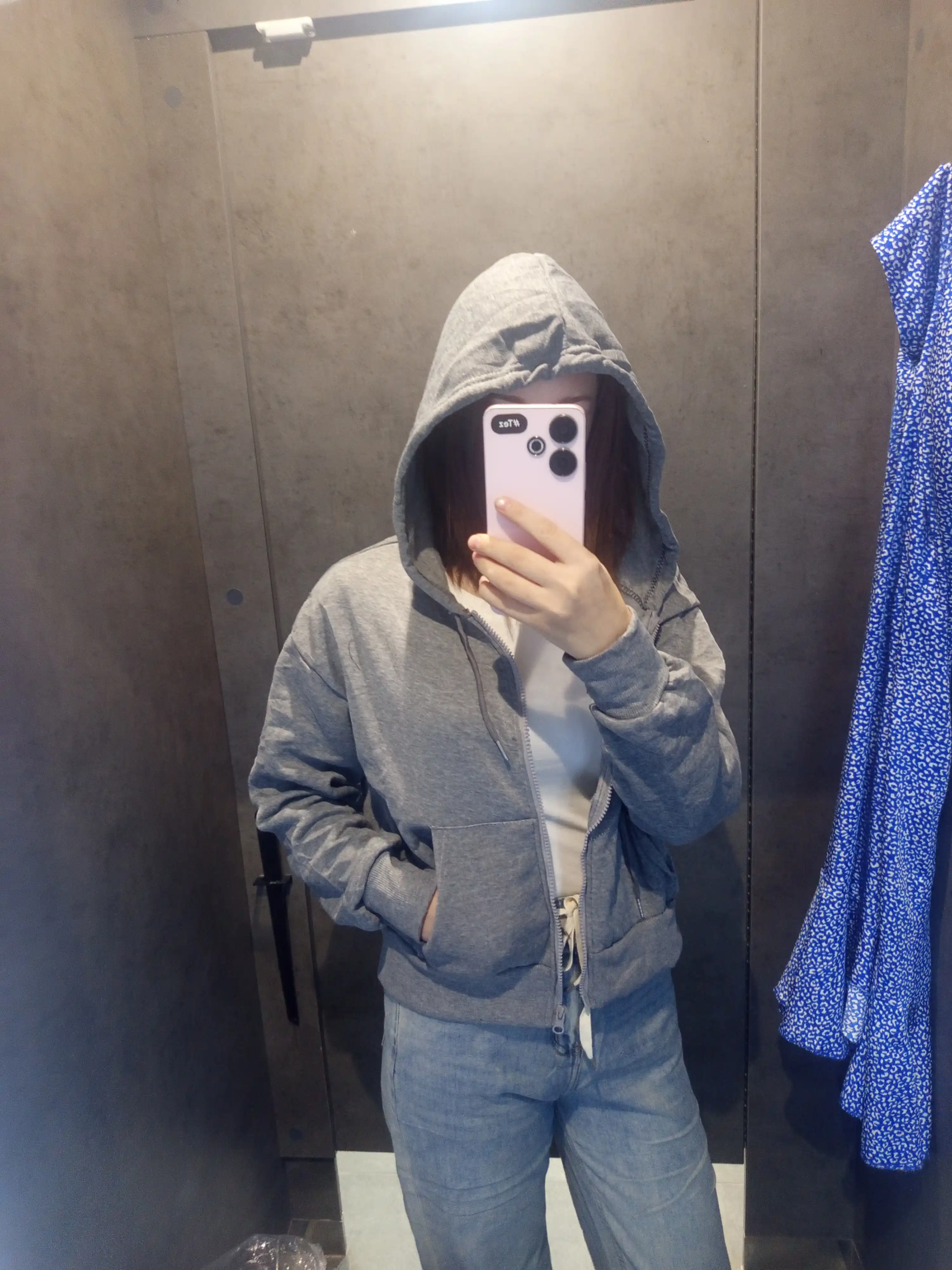 Ayollar uchun qisqa zip-xudi Cropped Hoodie, kapyushonli, kundalik oversize kofta