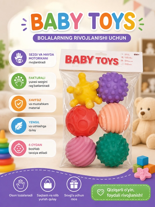 Bolalar o‘yinchog‘i, rangli o‘yinchoq, o‘yinchoqlar to‘plami, bolalar uchun o‘yinchoq - 