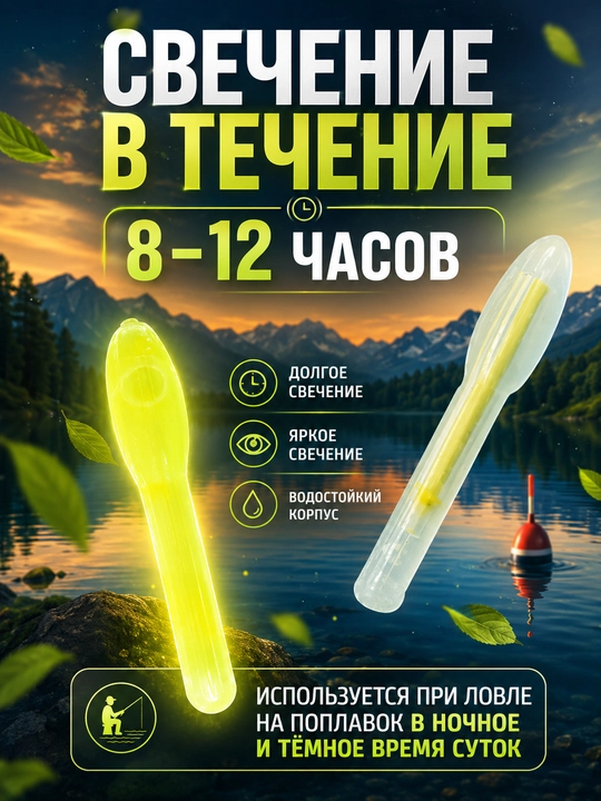 Светлячки для ночной рыбалки