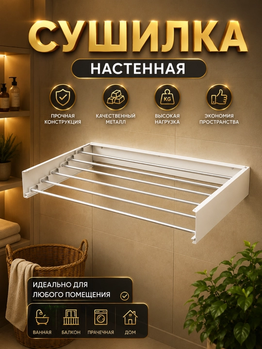Напольная складная сушилка для белья, вместительная сушилка для одежды - 