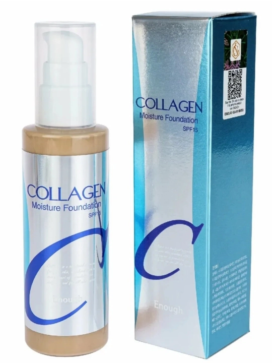 ENOUGH Тональный крем для лица, тон 13. Collagen Moisture Foundation SPF 15, 100 мл - 