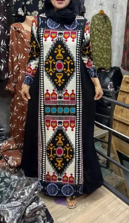 Ayollar uchun zamonaviy Abaya – nafis, qulay va keng fason, 52–60 O'lcham