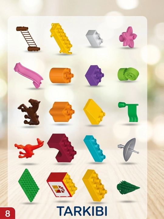 Детский развивающий конструктор Amin Toys Safari 2 (136 деталей)