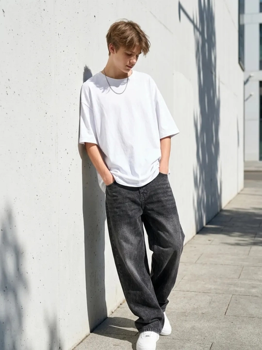 Джинсы багги y2k  для мальчика подростка, BAGGY широкие подростковые джинсы, рост 140–182 - 