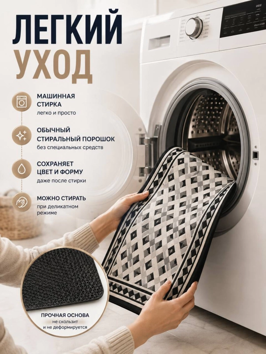 Комплект ковриков для кухни и ванной, быстросохнущие и влагостойкие