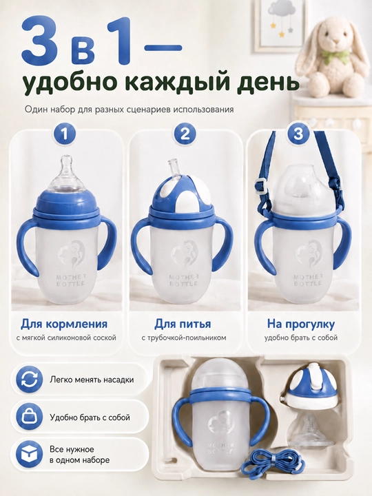 5 ta yangi tug'ilgan chaqaloq uchun sovg'a to'plami - koreyscha, silikon, xavfsiz plastik