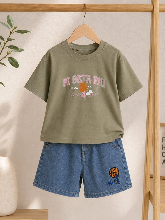 Комплект для мальчика: футболка и джинсовые шорты, 2 предмета, 1–5 лет