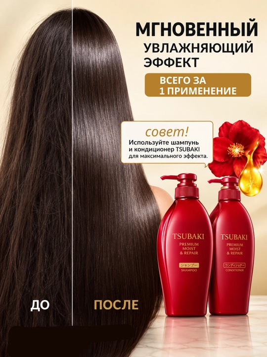 Tsubaki Premium — Sochlarni parvarishlovchi shampun, 3 xil, 450 ml, Yaponiya