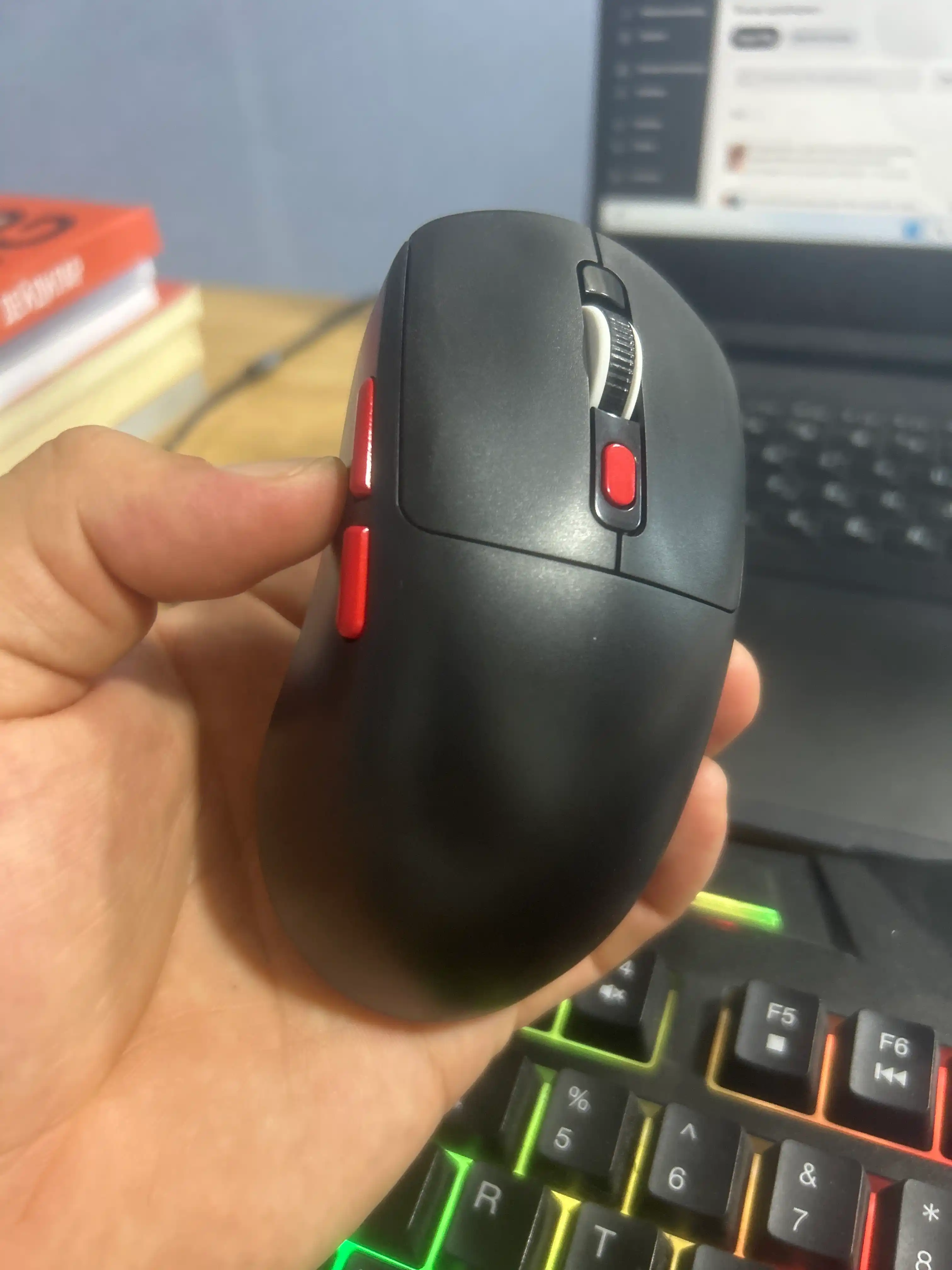 Simsiz Sichqoncha PRO 8000 DPI Bluetooth + 2.4GHz + Type-C