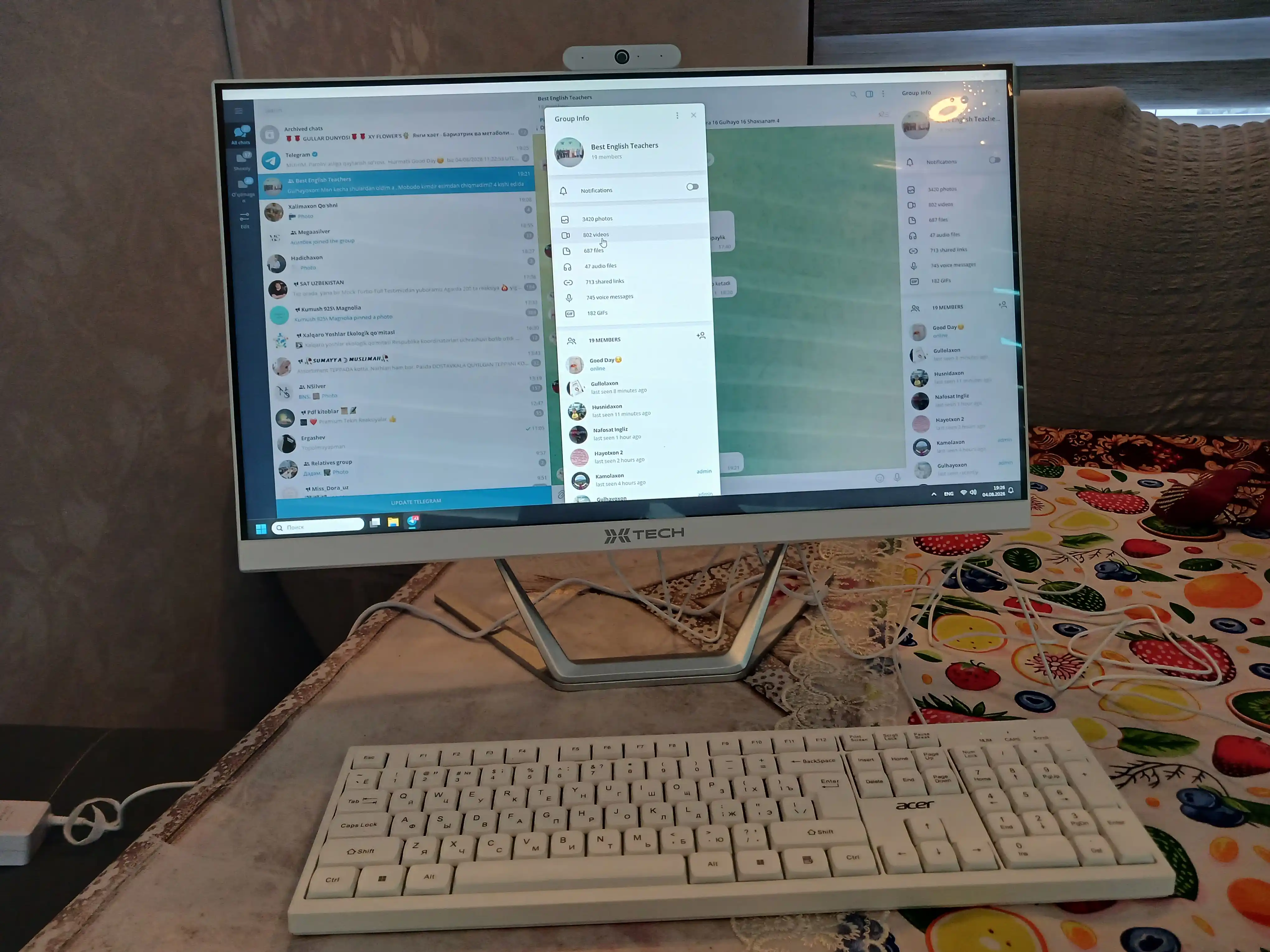Monoblok Xtech, 24 dyum, Full HD, i5, 8 GB RAM, SSD 512 GB Windows 11, klaviatura sichqon
