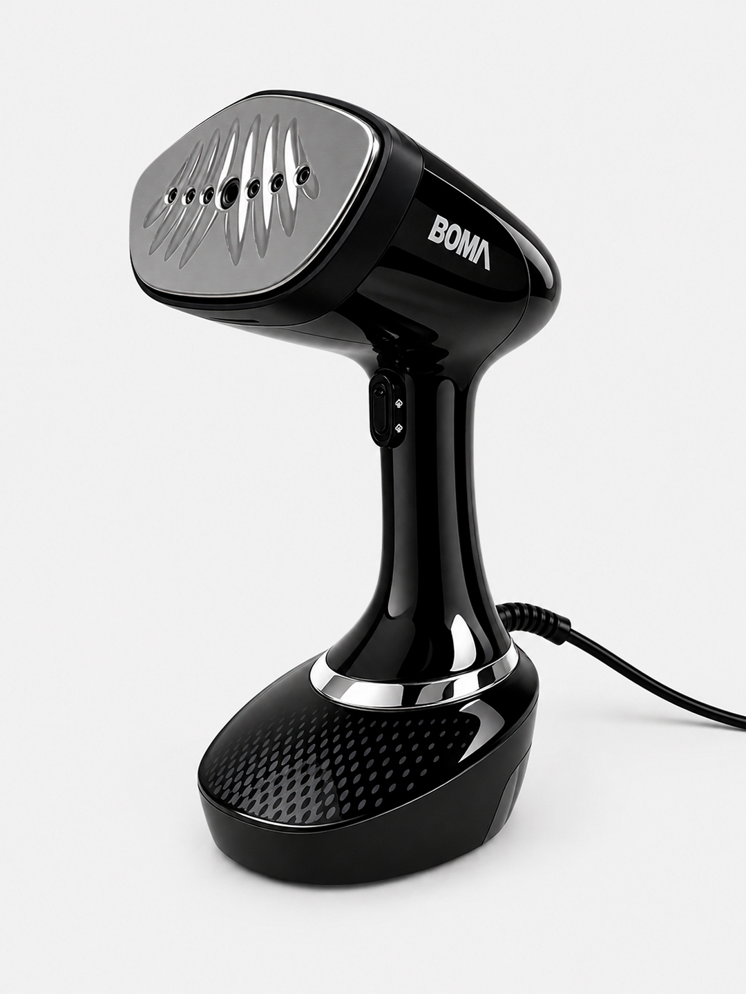 BOMA qo‘l va vertikal bug‘latgich (1500-2000 Vt), 17 soniyada tez isitiladi, 300 ml-2L
