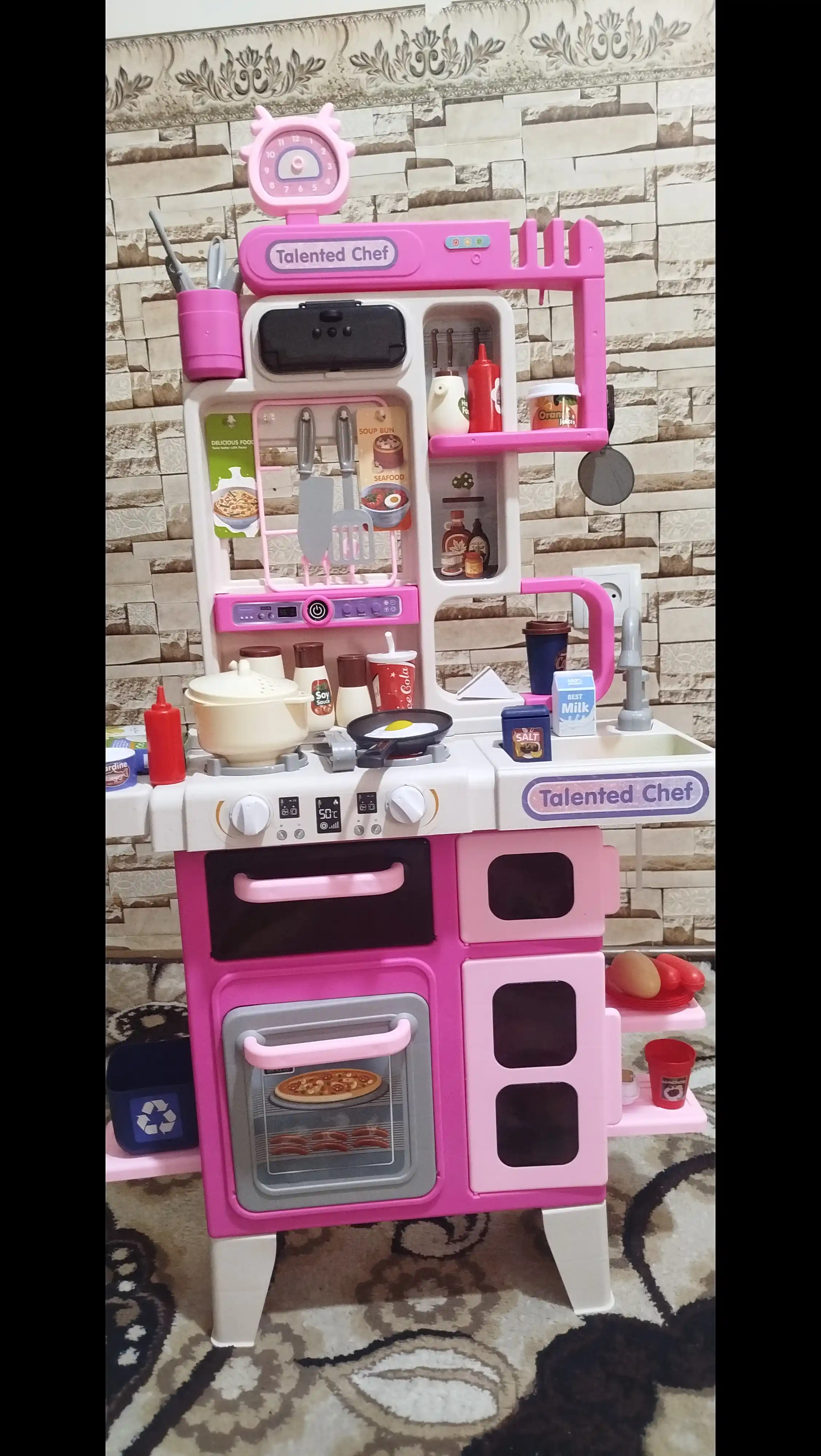 Детская игрушечная кухня, игровой набор с водой, паром, звуком или без них, набор посуды