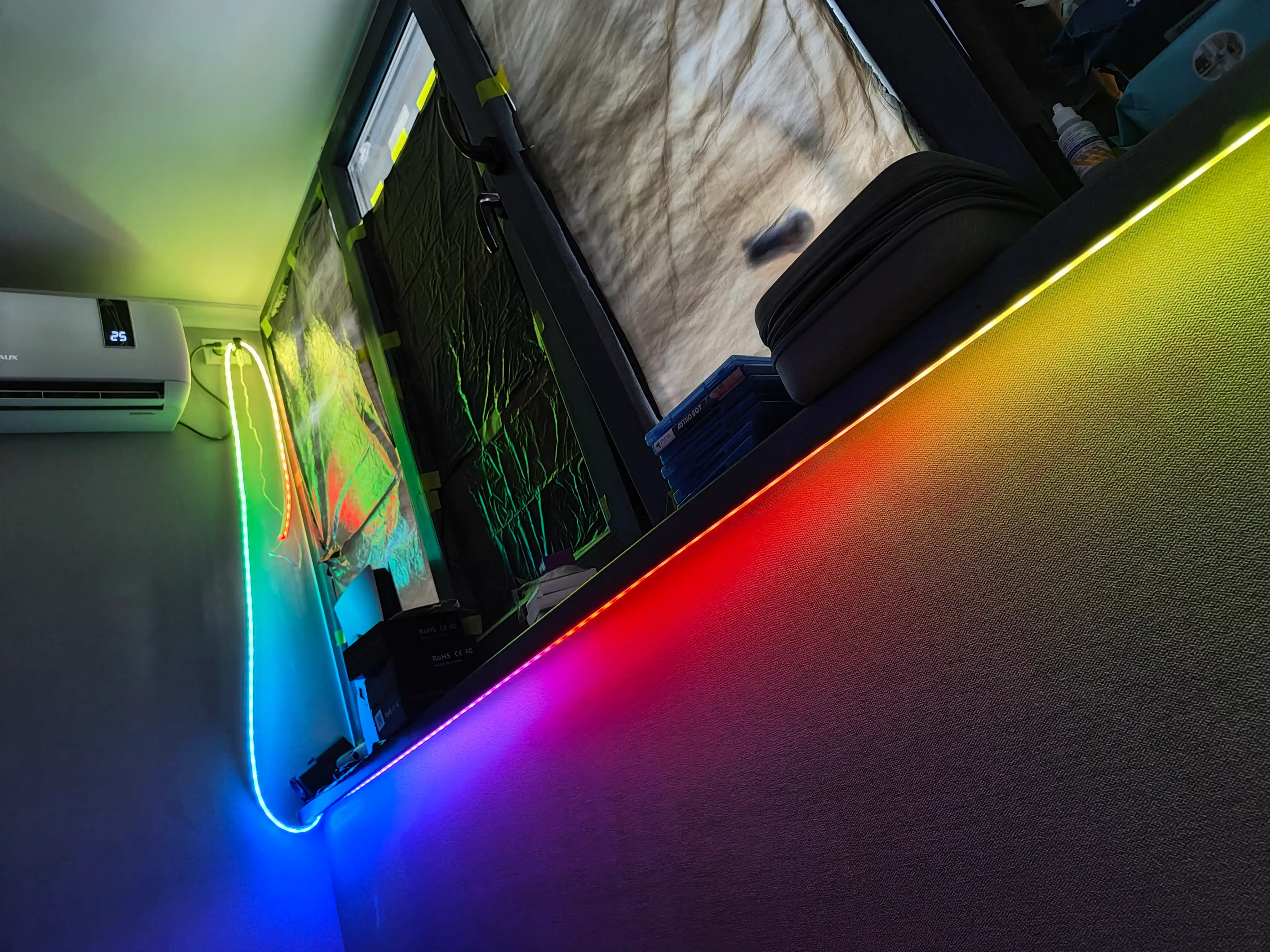 LED, lenta, Smart, RGB IC Neon 5m USB, TESS, pult va ilova bilan LED подсветка