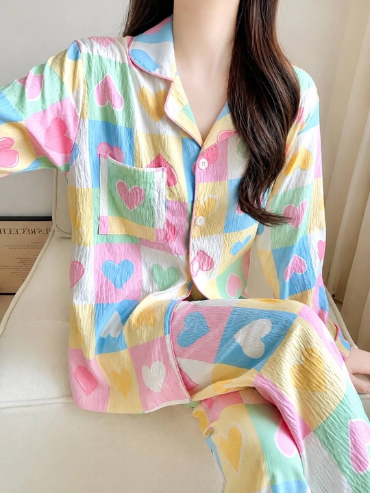 Ayollar uchun uzun yengli uzun shimli pijama – kuz, qish va bahor uchun