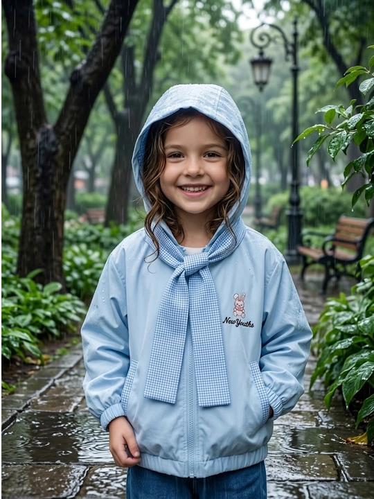 Куртка для девочек 2–6 лет, с капюшоном, лёгкая детская куртка, удобная модель