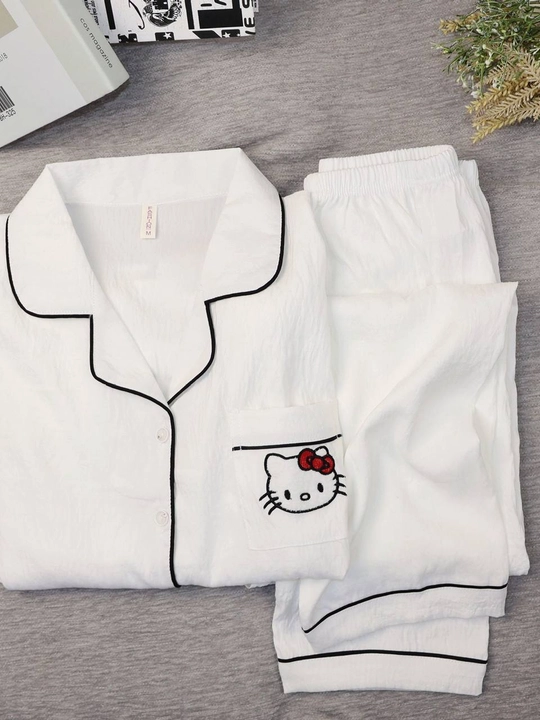 Ayollar uchun uzun yengli uzun shimli pijama – kuz, qish va bahor uchun