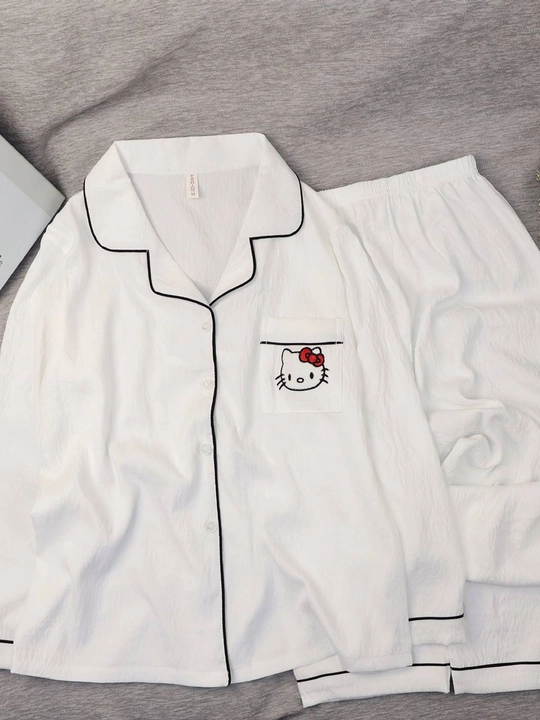 Ayollar uchun uzun yengli uzun shimli pijama – kuz, qish va bahor uchun