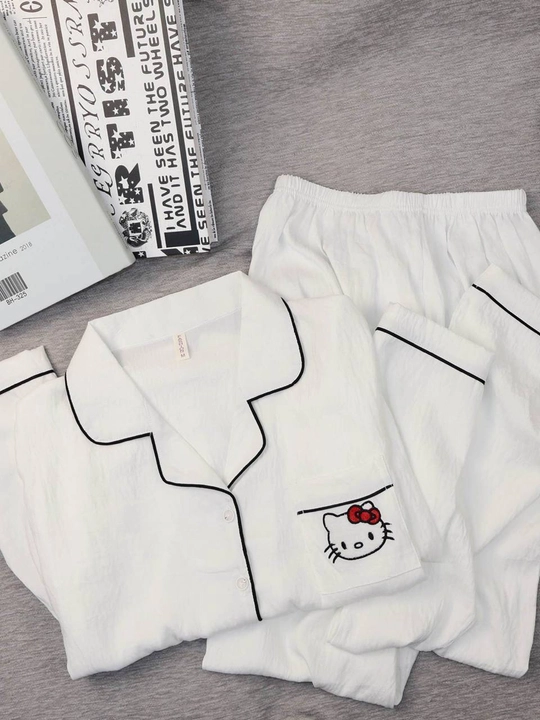 Ayollar uchun uzun yengli uzun shimli pijama – kuz, qish va bahor uchun
