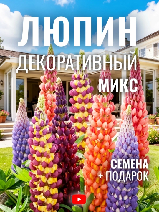 Lupin bezak aralashmasi, urug'lar, 30 dona, ko'p yillik gul urug'lari - 