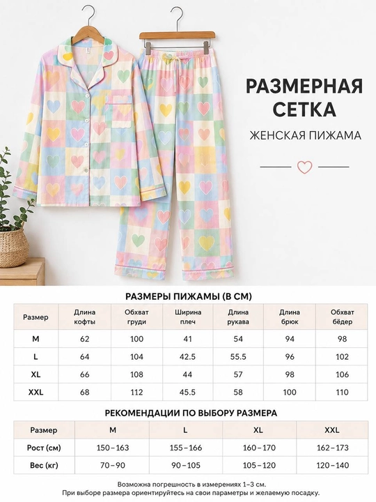 Ayollar uchun uzun yengli uzun shimli pijama – kuz, qish va bahor uchun