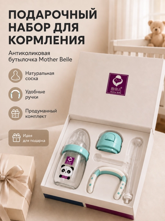 5 ta yangi tug'ilgan chaqaloq uchun sovg'a to'plami - koreyscha, silikon, xavfsiz plastik