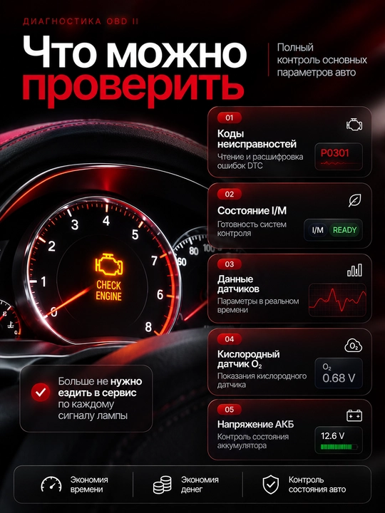 V318 OBD2 avtomobil diagnostika skaneri 12 V