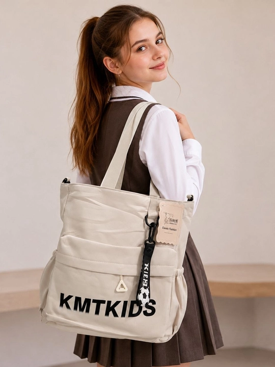 Maktab va kollej uchun qizlar uchun shopper, 4 xil rangda