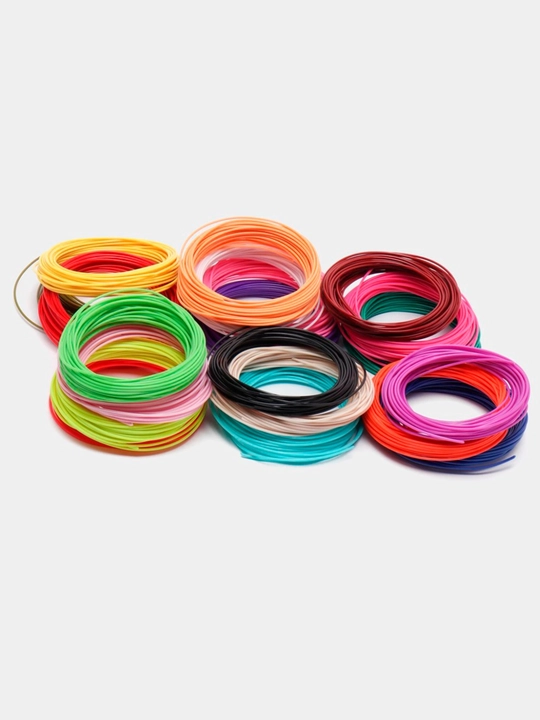 3D ruchka uchun rangli ip (PLA pastasi) - qo‘shimcha material, 10 metrli 18 ta o‘ram