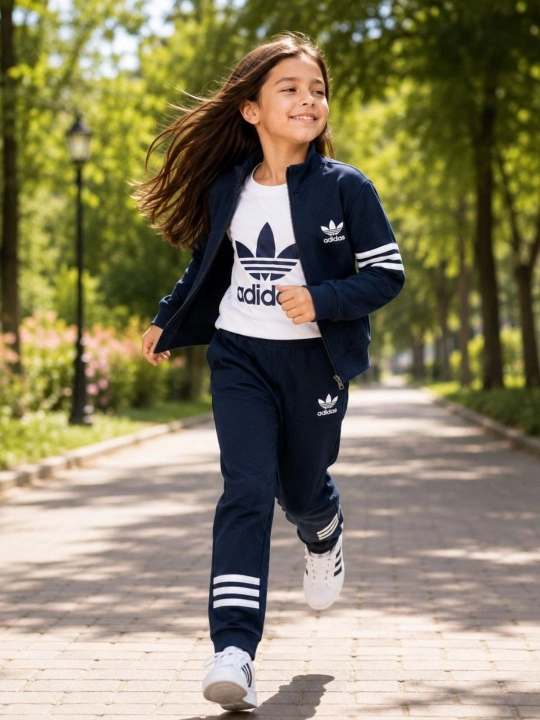 Комплект спортивной двойки и футболки для девочек 9-14 лет