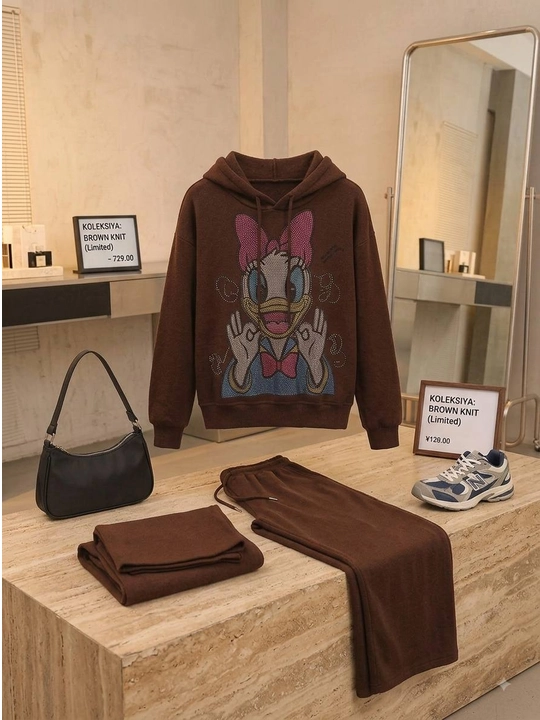 Спортивный костюм для девочек 6–11 лет | Комплект с капюшоном Mickey | Повседневная одежда