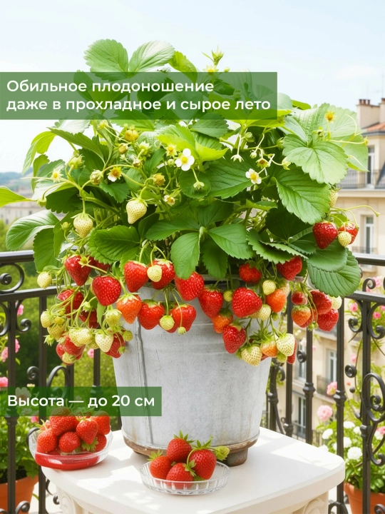 Balkon-xona qulupnayi O‘rmon notalari, Urug‘lar, 50 dona, rezavor meva urug‘lari