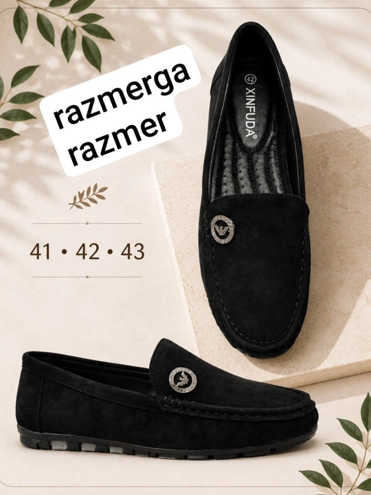 Qora mokasinlar, Katta o'lchamli  klassik mokasinlar,kundalik uchun 41, 42, 43-o‘lchamlari - 