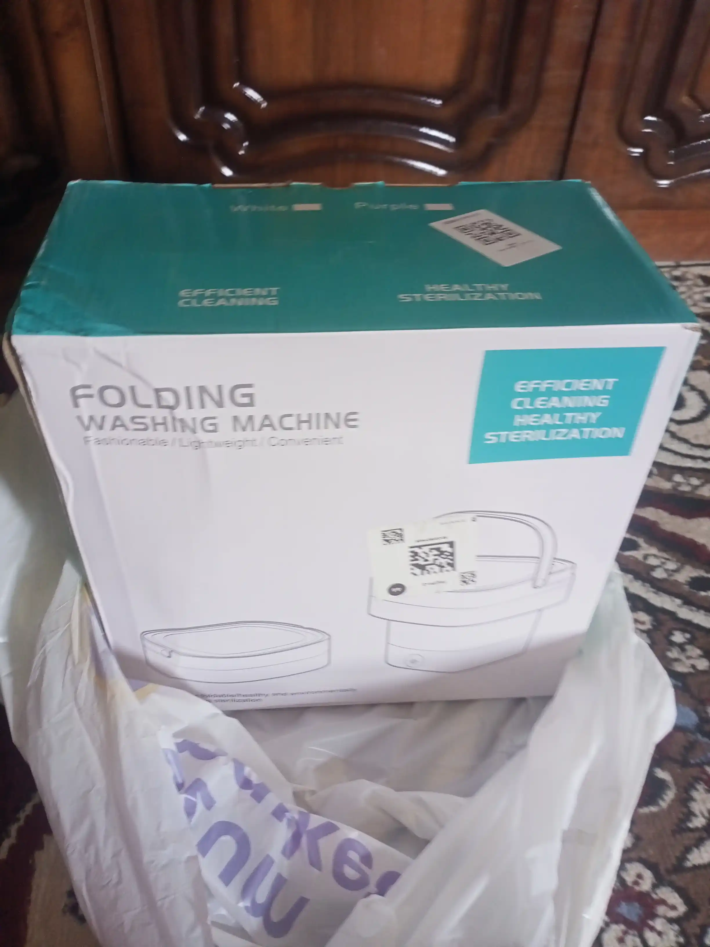 Kirmashina kiyimlarni yuvish uchun yig'iladigan kir mashina, 5L