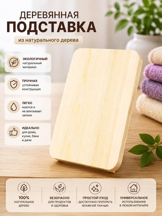Деревянная доска, кухонная доска для нарезки и приготовления продуктов - 