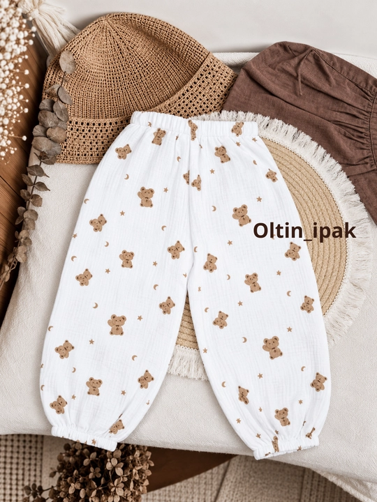 Organik paxtadan tayyorlangan bolalar muslin shimi - 