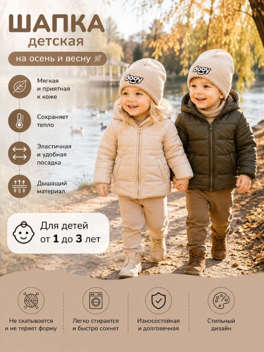 Bolalar uchun mavsumiy trikotaj shapka