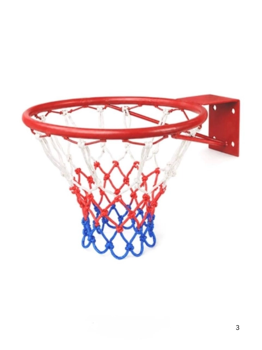 Basketbol Shit Devorga o'rnatiladigan basketbol halqasi, 43 sm, metall, rangli setka