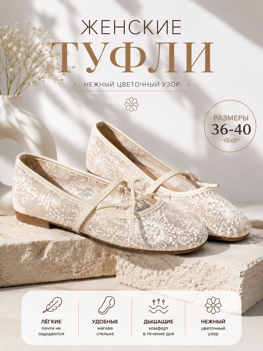 Женская обувь, туфли балетки