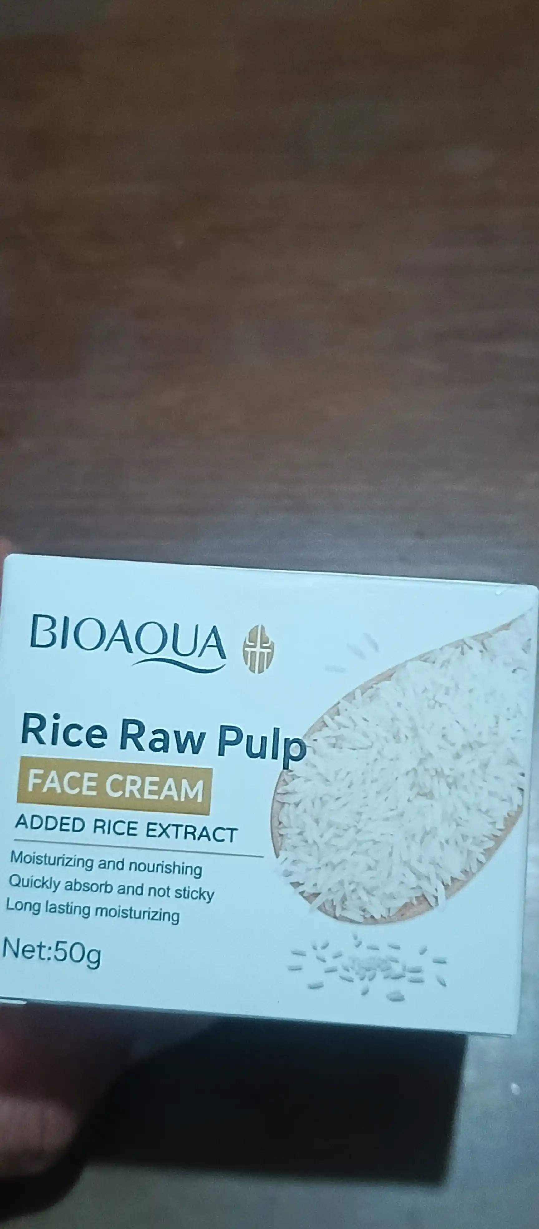 Увлажняющий крем для лица Bioaqua с экстрактом риса, 50 г