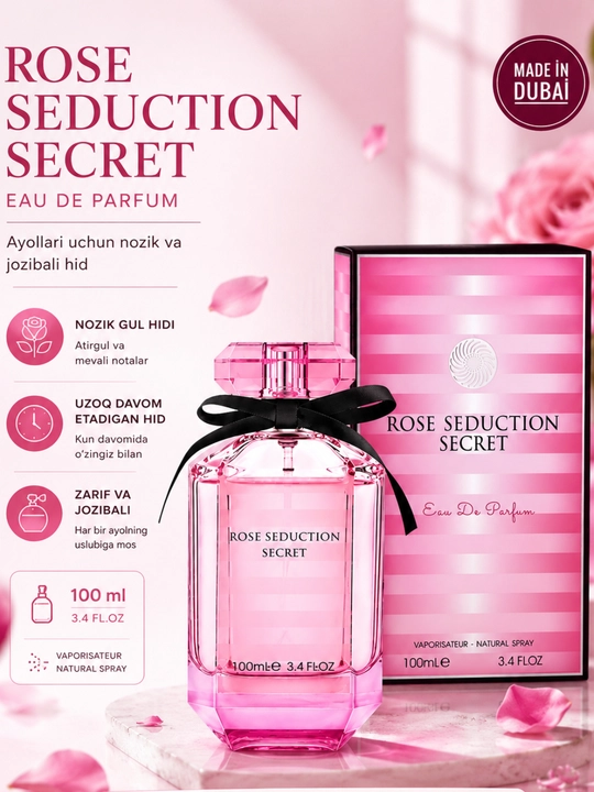 Rose Seduction Secret Eau de Parfum женские духи, 100 мл - 