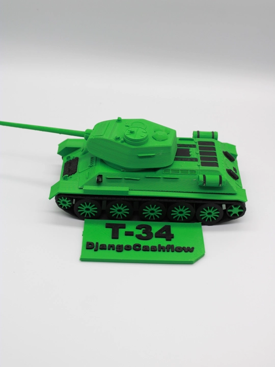 Tank 3D-plastik model - T-34 va Tigr harbiy texnika figurasi bolalar va katatlarg