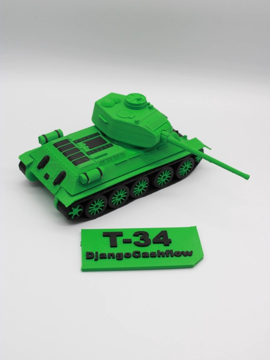 Tank 3D-plastik model - T-34 va Tigr harbiy texnika figurasi bolalar va katatlarg