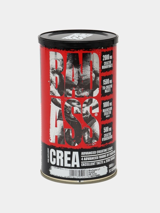 Kreatin monogidrat BAD ASS, ta'mlik, 300 g, 52 porsiya