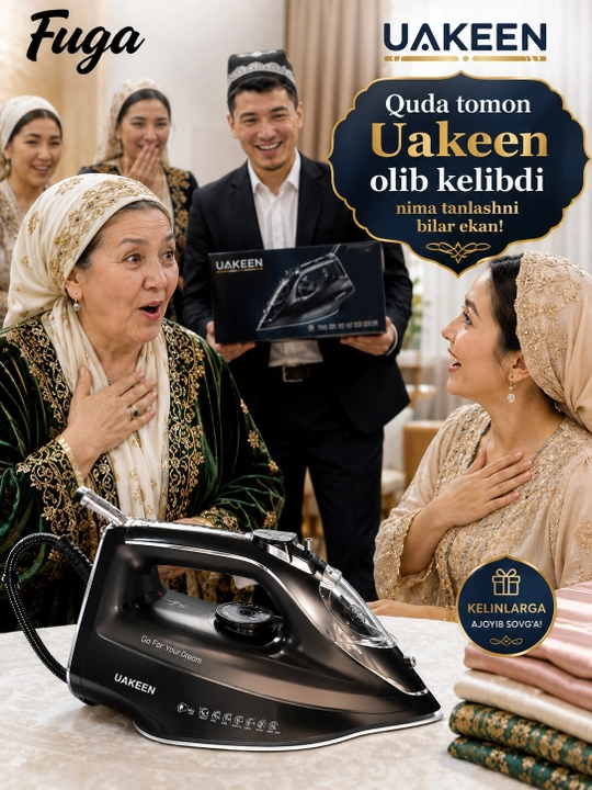 UAKEEN GERMANY bugli dazmol, 3000 Vt, nano-keramik taglik