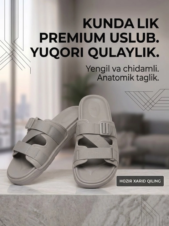Yozgi shippaklar. Erkaklar uchun kundalik tapochkalar, o'lchamlar 39-45 - 