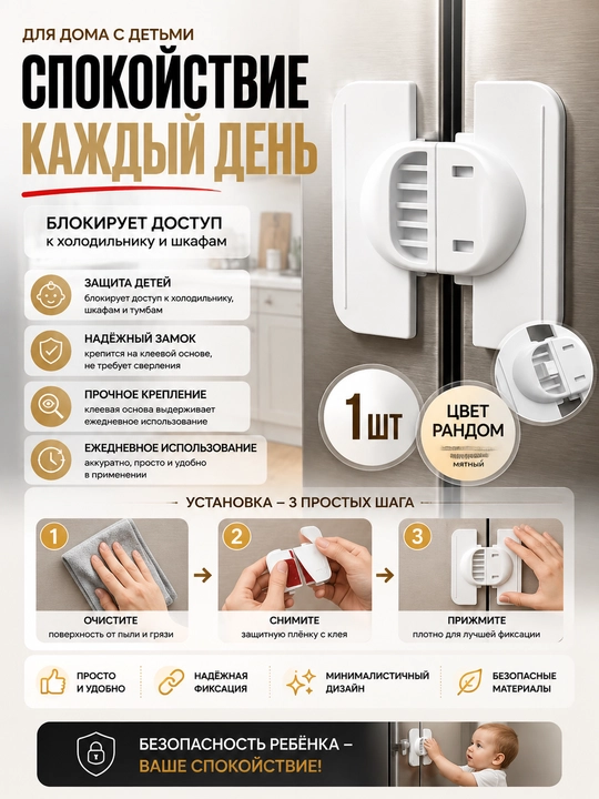 Блокиратор замок для холодильника, безопасность детей