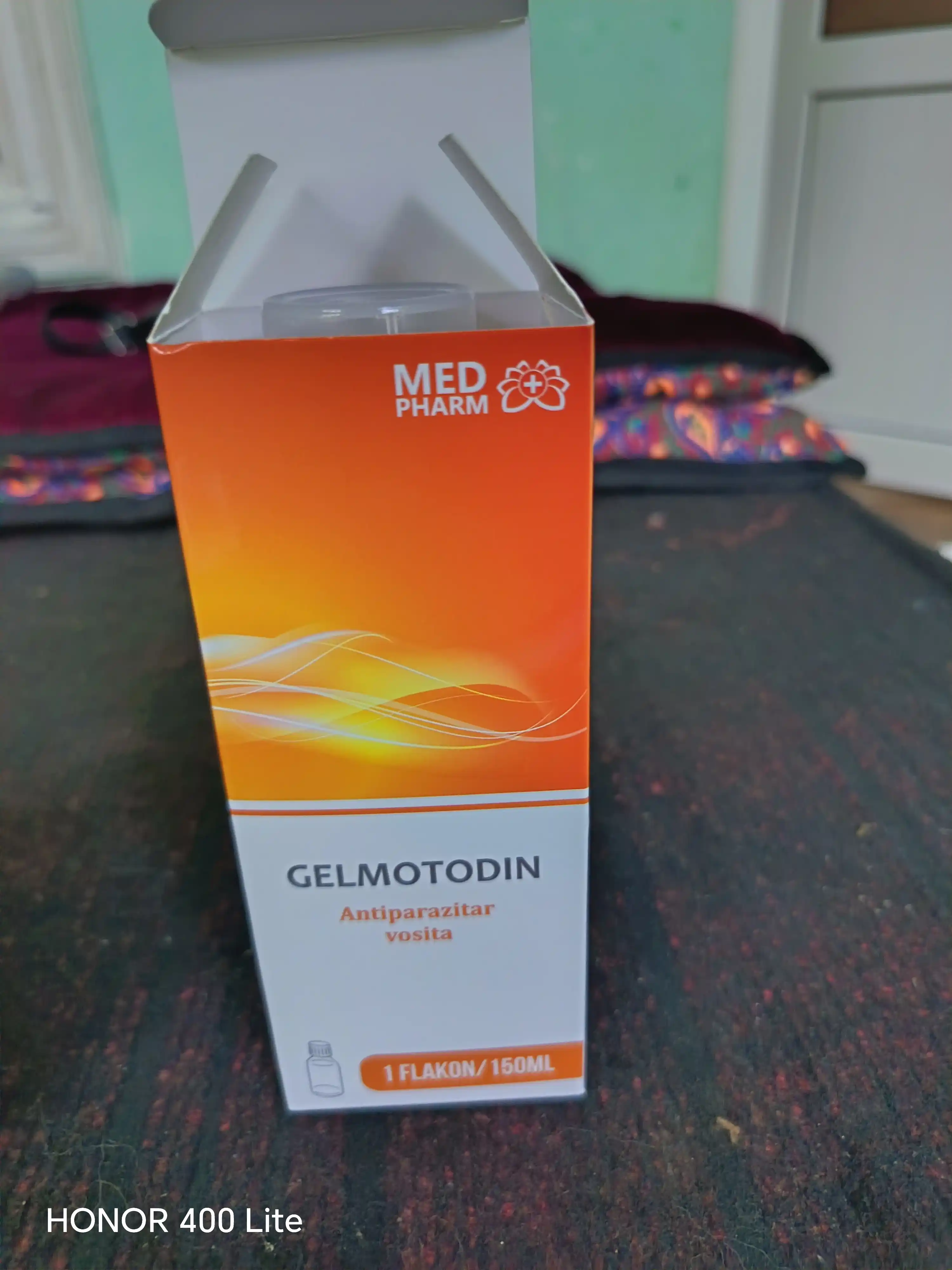 Parazitlar, gijjalar va mikroblarga qarshi Gelmotodin siropi, 150 ml