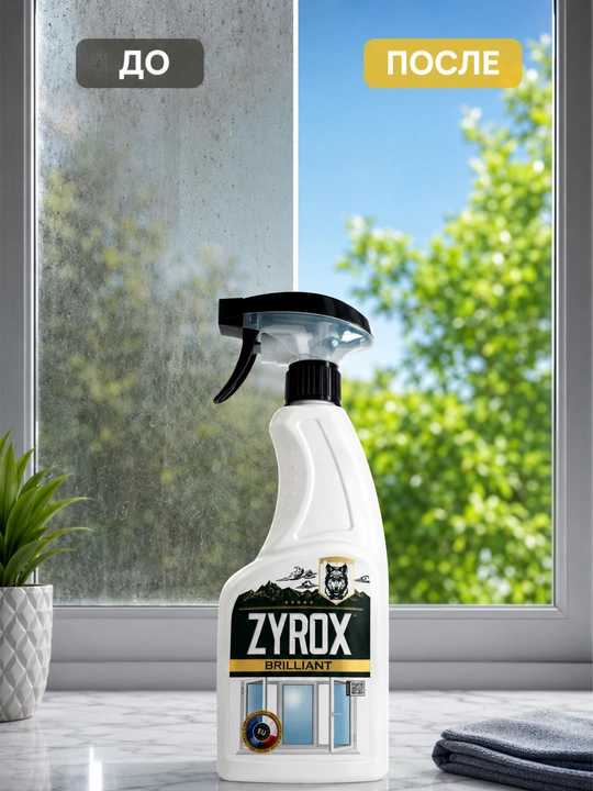 ZYROX BRILLIANT — oyna va shisha tozalash vositasi, sprey