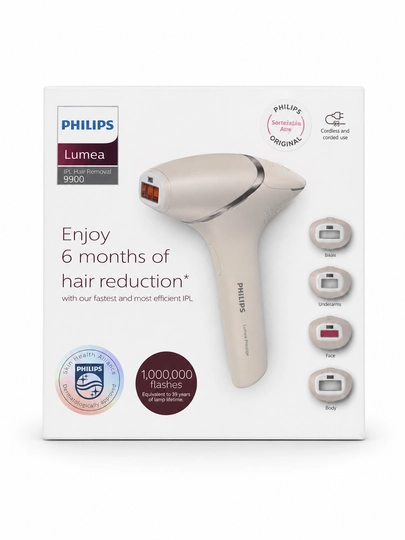 Фотоэпилятор Philips Lumea 9900 IPL проводной и беспроводной 4 насадки